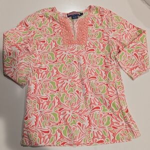 Vineyard Vines Pink and Green Kids Swim Coverup